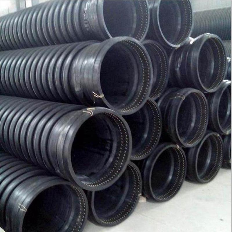 厂家直供hdpe缠绕克拉壁增强管b型结构管8级dn400市政排污缠绕管