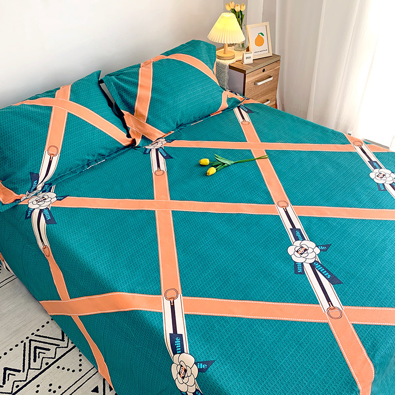 4y加厚100老粗布床单单件单人双人亚麻凉席三件套被单家