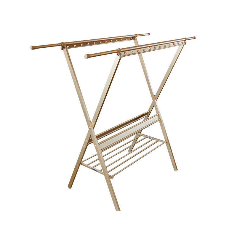 厂家定制可折叠阳台多功能晒衣架x型落地晾衣架伸缩衣架