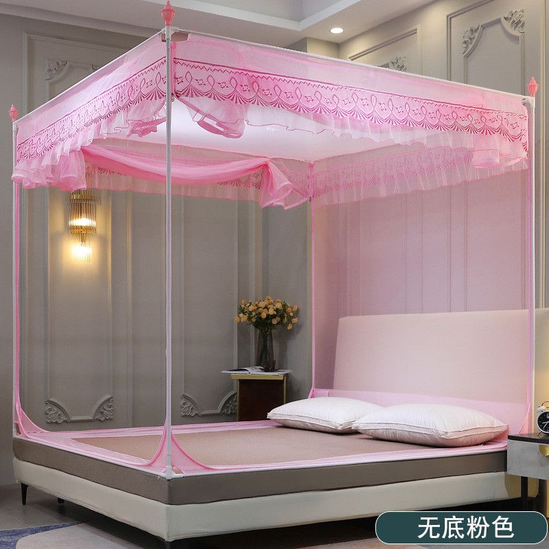 26x8家用加厚顶三开门拉链蚊帐1.5m床1.8u型坐床式回型无底方防摔