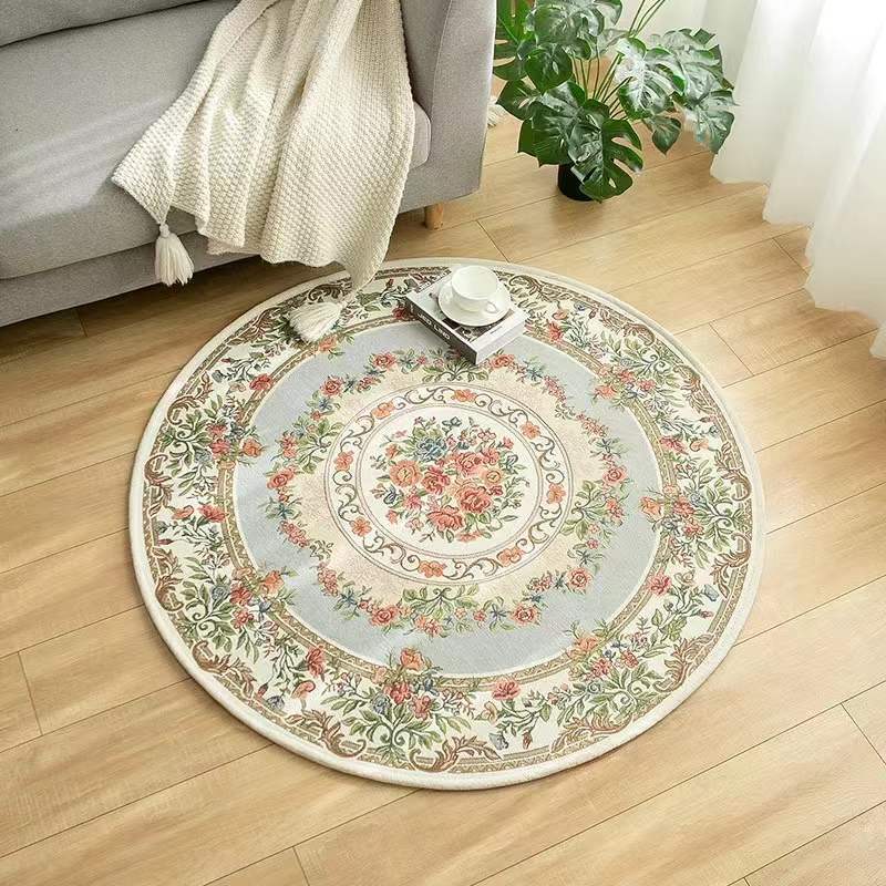 客厅圆桌垫电脑欧式茶几餐厅椅圆形卧室垫子地毯书房床边地毯