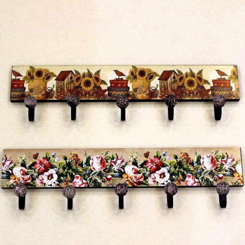 Y圎1美式乡村墙上装饰挂钩衣帽钩复古挂衣钩免打孔排钩木质挂衣架,家装主材,挂钩/挂衣钩,淘宝优惠券,粉丝福利购,淘宝优惠卷