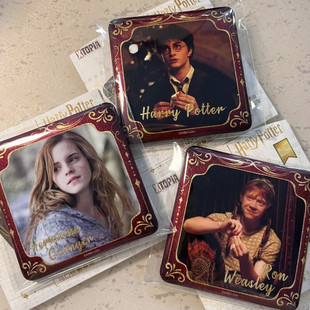 自制哈利波特同人周边方形吧唧马口铁谷子徽章装饰赫敏罗恩德哈