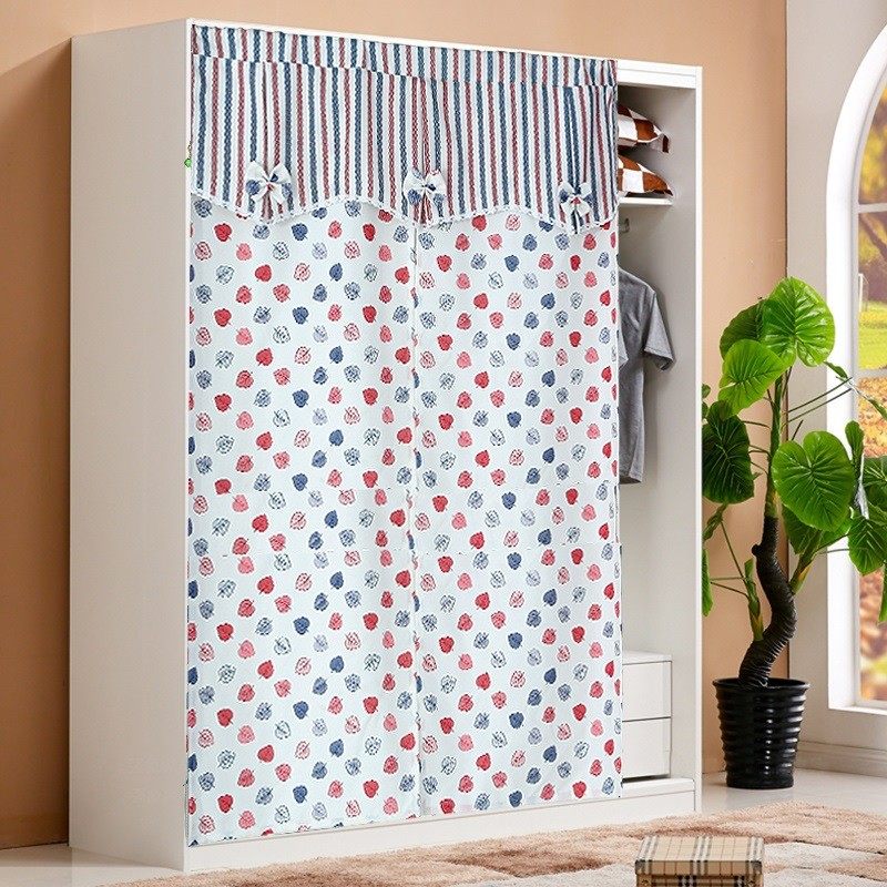 厨房门帘衣柜橱柜隔断布帘帘子鞋柜遮挡书柜自粘魔术贴防尘免打孔