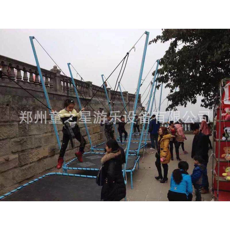 蹦极供应户外儿童钢架批发可折叠的弹跳蹦蹦床单人钢架小蹦极