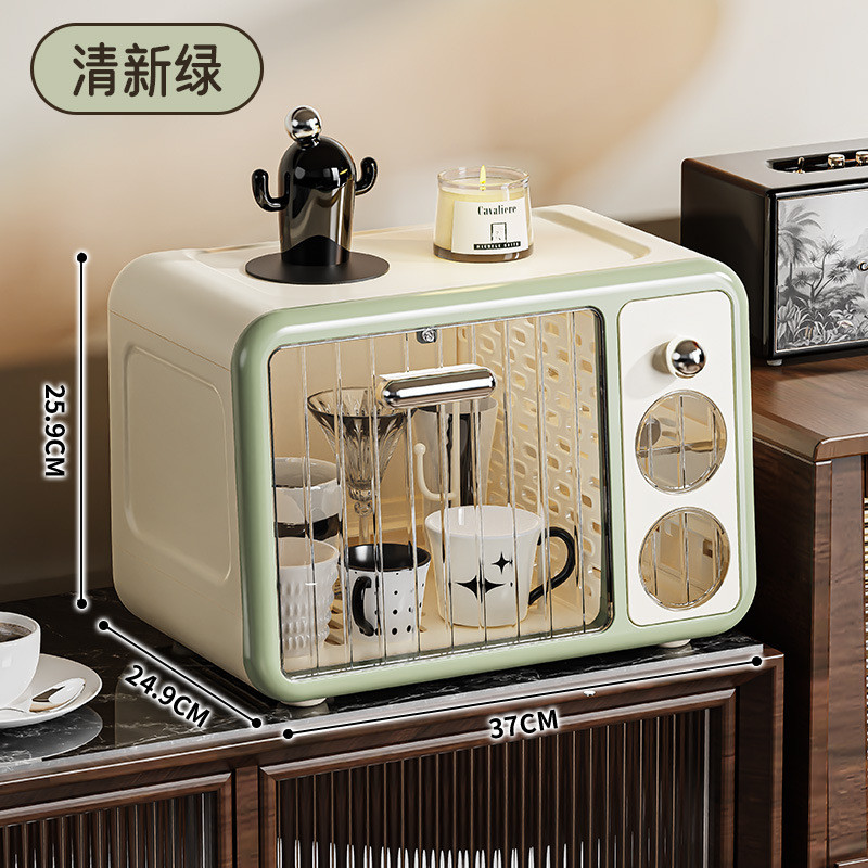 可折叠杯子收纳箱多功能宝宝奶瓶沥水收纳架厨房防尘置物架杯架