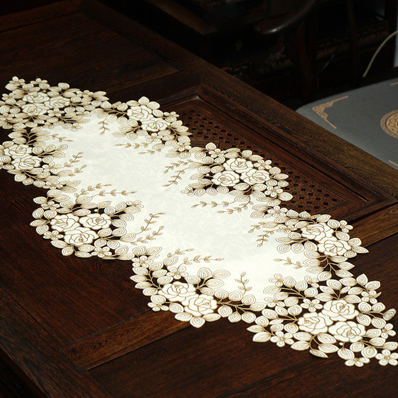 厂家批发布艺绣花巾茶几巾桌旗桌垫镂空盖桌布餐垫,居家布艺,桌旗,淘宝优惠券,粉丝福利购,淘宝优惠卷