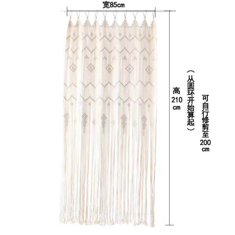 成品铁环手工编织波西米亚挂毯门帘窗帘欧式风宽85*200编织隔断