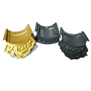 铝合金古建筒瓦中式屋面瓦片铝镁锰仿古瓦金属筒瓦仿古金属瓦