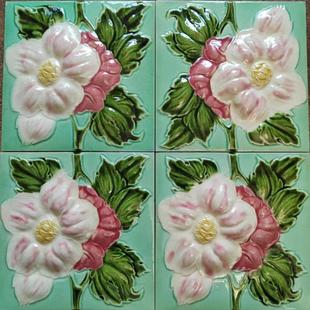 老洋房北爱民国上海复古南城满族花砖民宿酒店咖啡餐厅洗手间墙砖