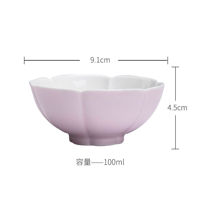 弥言手工白瓷茶杯大号金鱼品茗杯家用手绘主人杯花口创意单杯日式