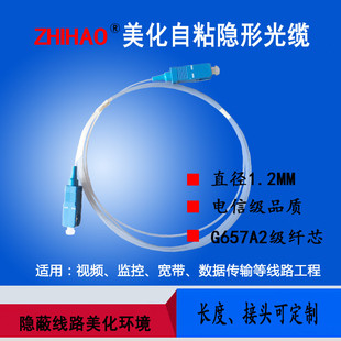 志豪自粘隐形透明光缆光纤延长线皮线光钎线光纤线尾纤光纤跳线sc