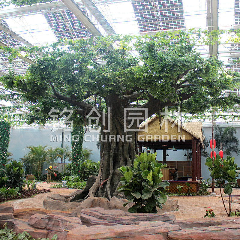 铭创多款仿真榕树玻璃钢榕树人造定制仿真造型树景观假树阻燃