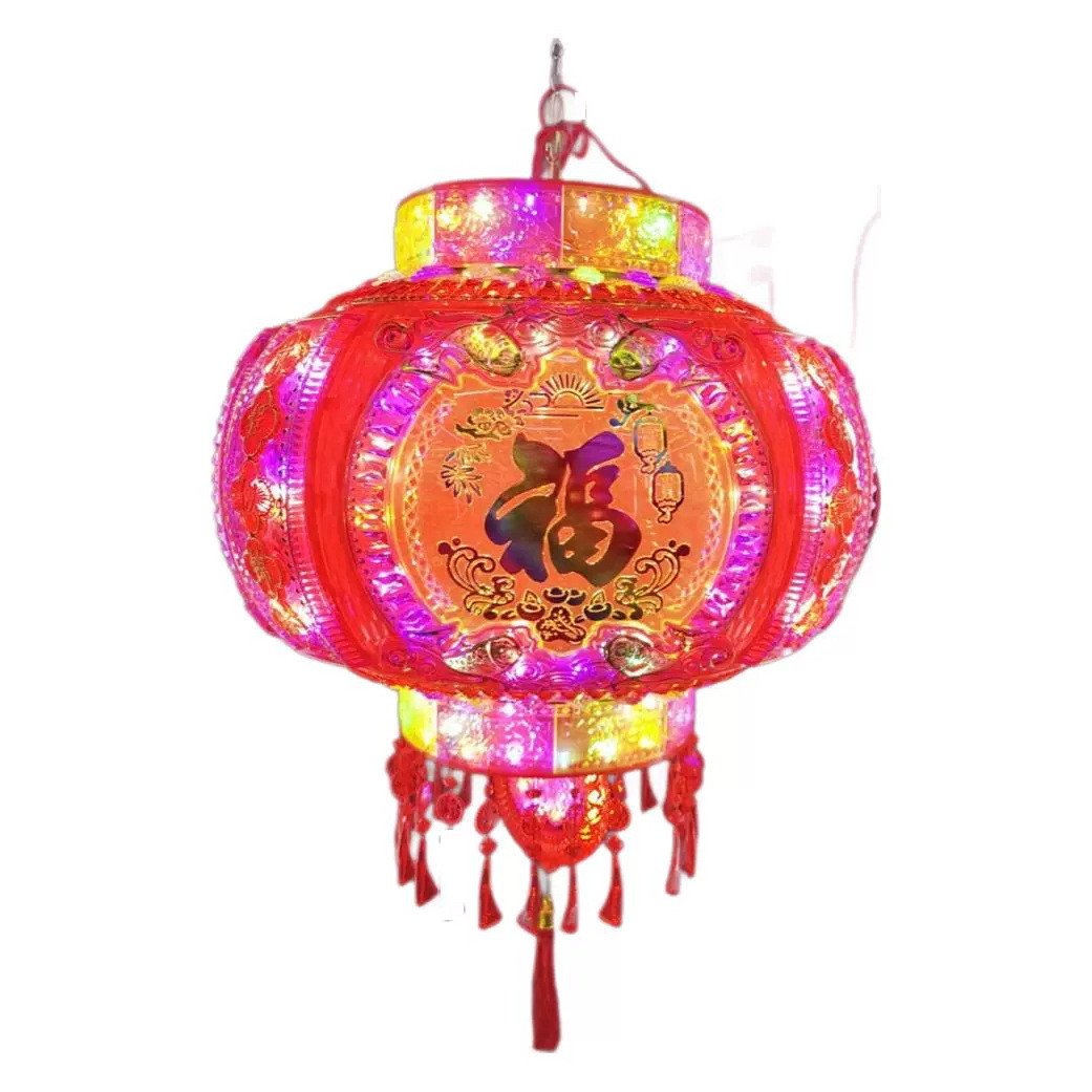 春节走马灯灯笼led七彩旋转硬壳大门阳台户外新年乔迁节日装饰灯