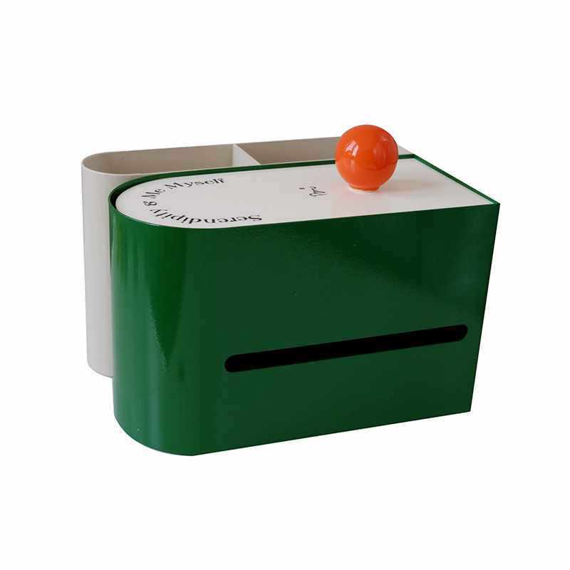 中古铁艺颜盒带遥控器收纳家用创意轻奢高纸巾值多功能餐桌抽纸盒