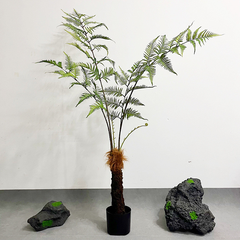 热销造景软装仿真猴头蕨金丝猴蕨仿真蕨草落地装饰摆件猴头蕨厂家