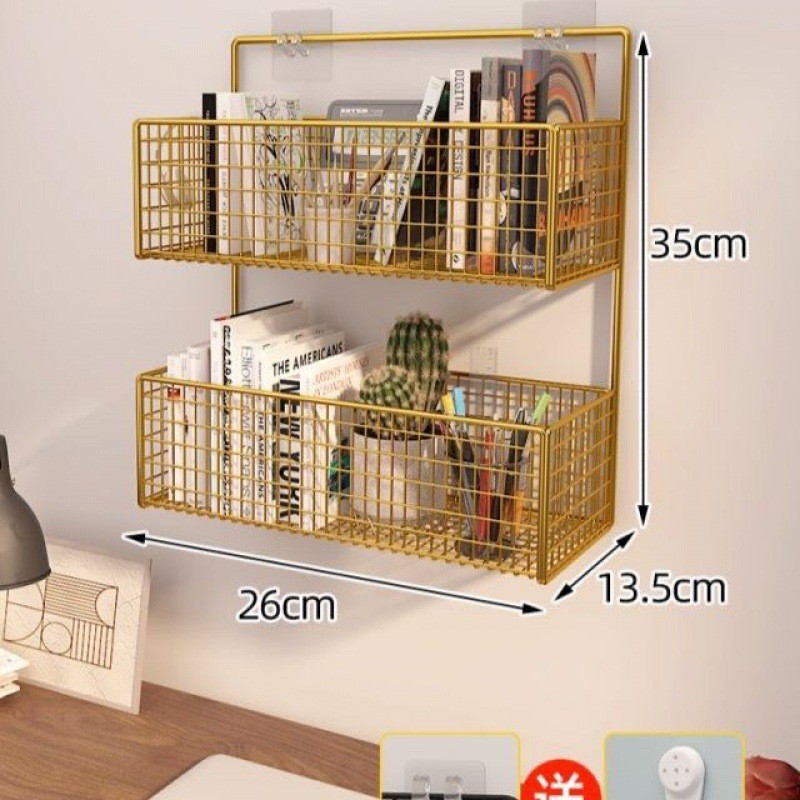 壁挂收纳盒免打孔墙上置物架卫生间墙面贴墙宿舍床头浴室收纳书架