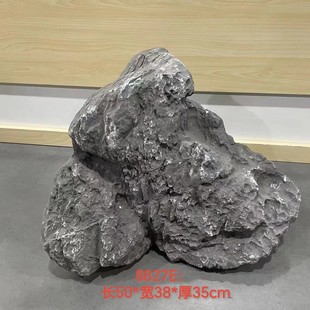 假山水石园林景观软装造景假山石日式仿真青石玻璃钢英德石