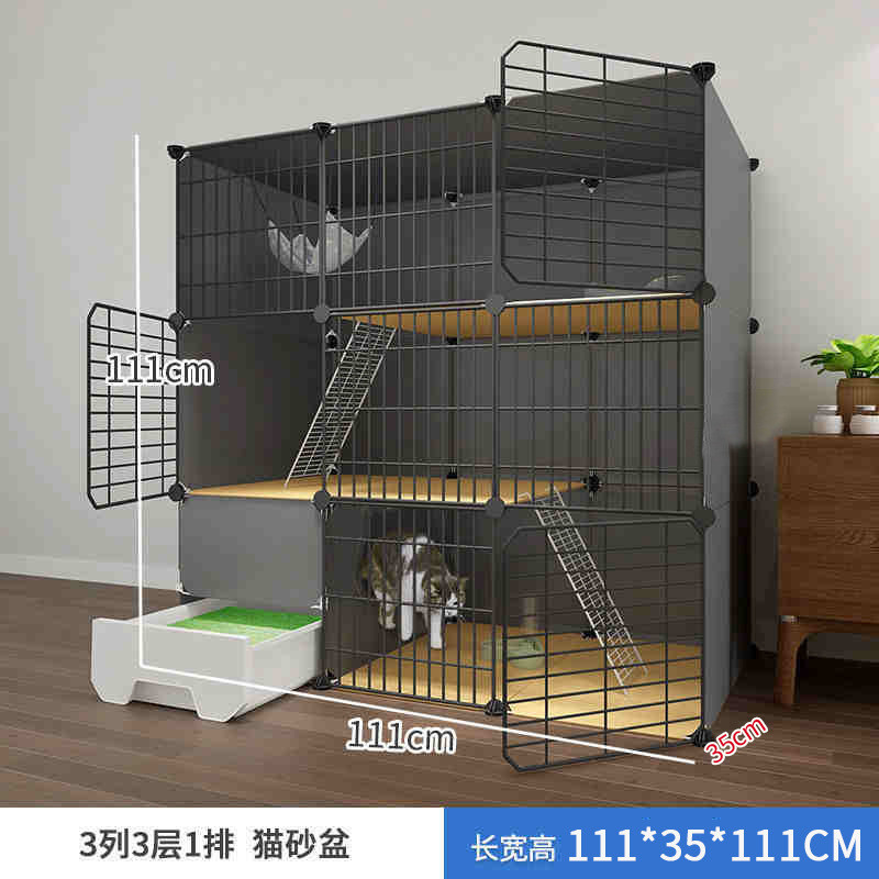 幼猫猫笼子家用内置猫砂盆一体自由空间猫咪猫屋笼空猫猫别墅
