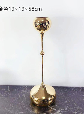 客厅金属水滴烛台摆件样板间现代餐厅餐桌家居装饰蜡烛台创意摆设