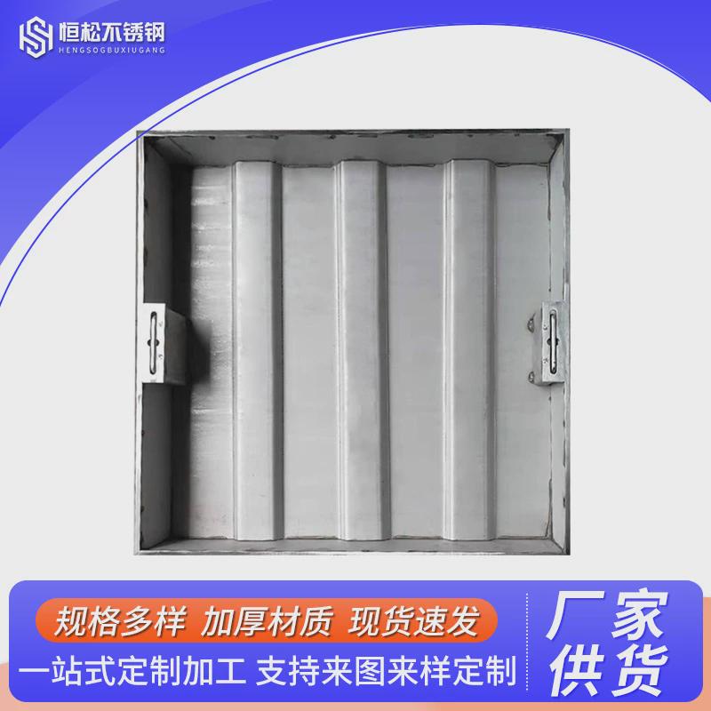定制不锈钢井盖304不锈钢装饰井盖隐形下沉式排水沟盖板方形井盖