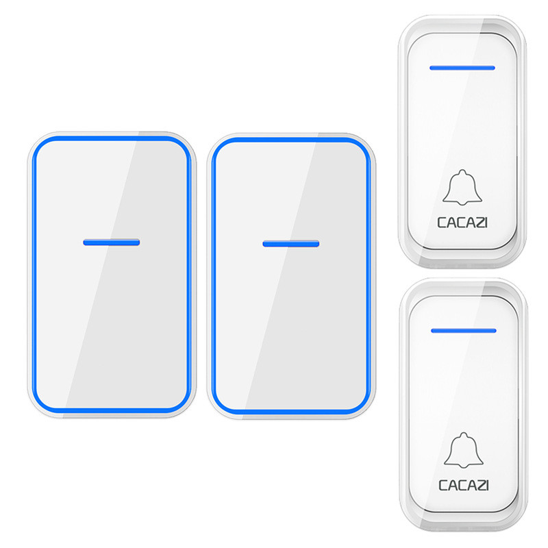 厂家直销二拖二无线家用呼叫器远距离交流遥控电子门铃智能数码
