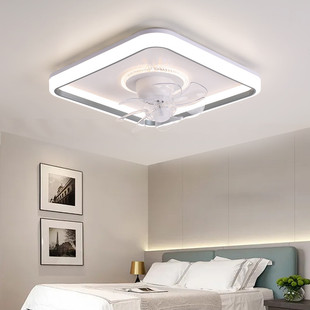 森千颂超薄吊扇灯卧室奶油风吸顶儿童房餐厅电风扇灯2023年新款