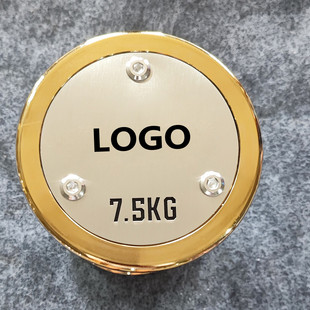 热销工厂直发电镀健身器材哑铃金色纯钢哑铃不锈钢2.5kg 100kg商