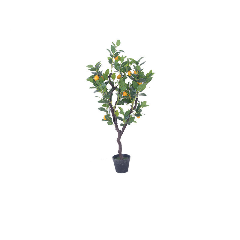 仿真绿植带果柠檬树盆栽室内客厅店铺装饰仿真植物摆件落地假花