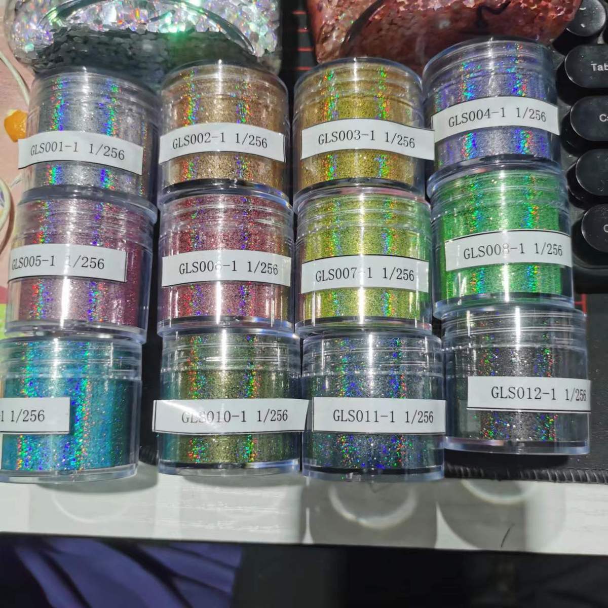滴胶0.1mm耐溶剂gls镭射粉虹彩金葱粉工艺品批发不褪色超细闪光粉