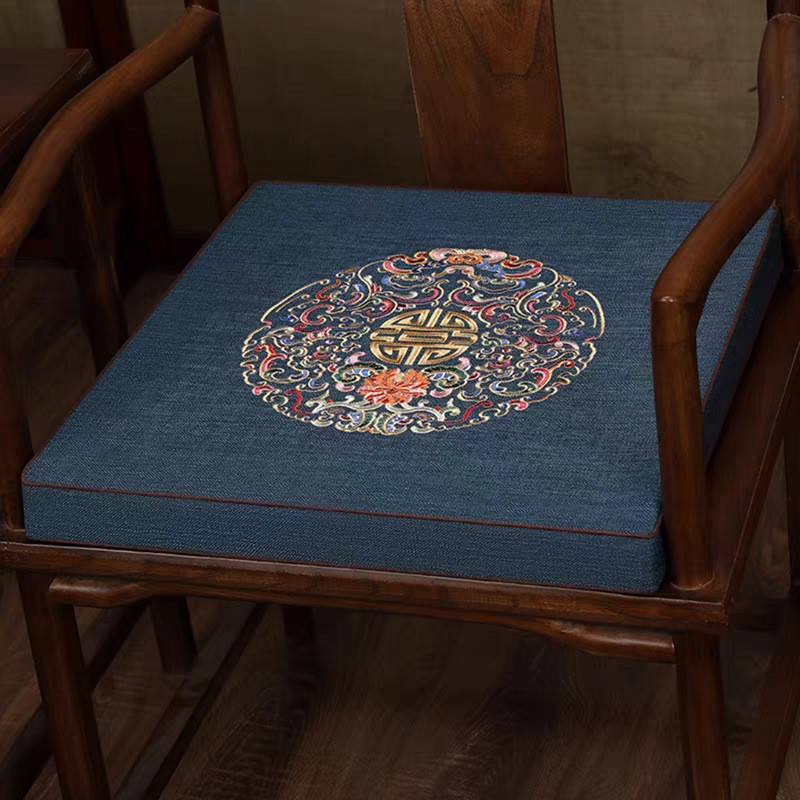 中式红木茶太师坐垫防水防滑圈椅椅垫椅子餐椅凳子实木沙发垫海绵