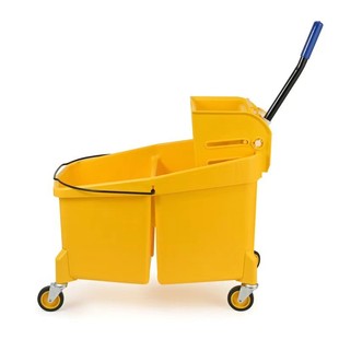 40L双桶下压侧压式 榨水车塑料双桶拖把桶挤水车 柞水车清洁便捷式