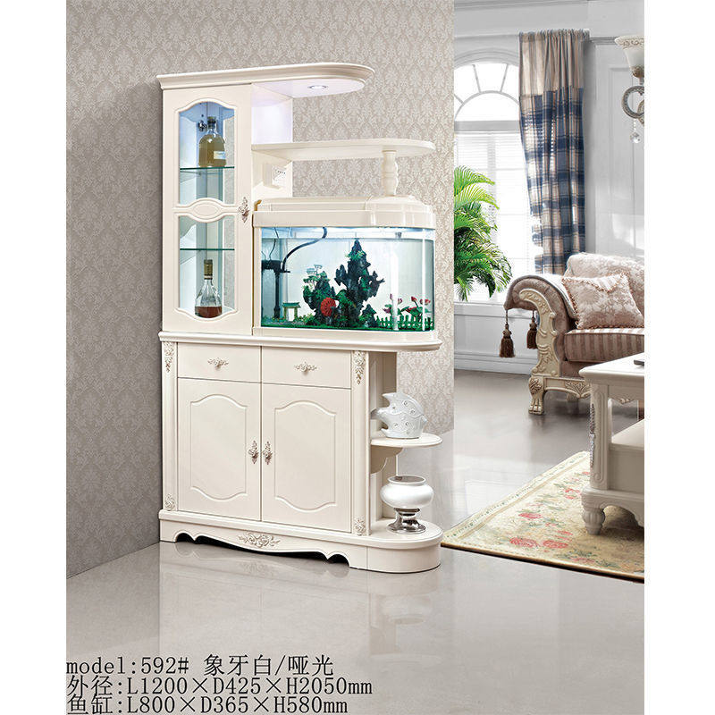 热销入户玄关鱼缸柜子欧式简约屏风柜餐厅隔断酒柜轻奢客厂家直销