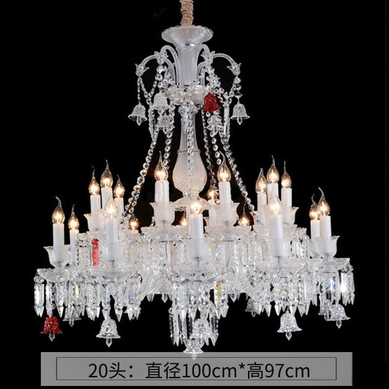 水晶吊灯别墅客厅灯复式楼水晶灯酒店大堂欧式大气会所楼梯大吊灯