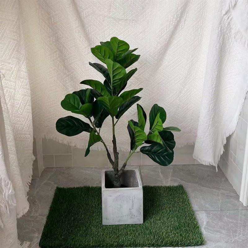 仿真绿植琴叶榕商场家居客厅假树店铺橱窗餐厅落地盆栽装饰摆件