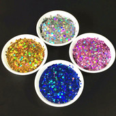 厂家直销耐高温镭射金葱粉pet亮片美甲涂料粉彩亮炫闪光片