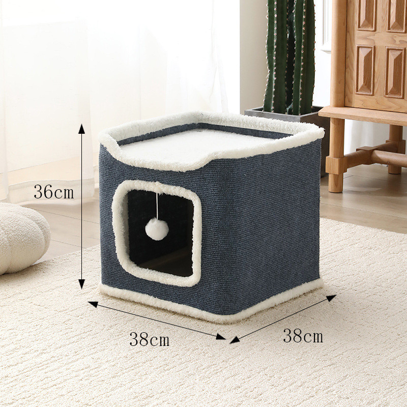 猫爬架一体猫窝多层猫爬架多用猫抓板不占地猫屋冬天保暖剑麻桶