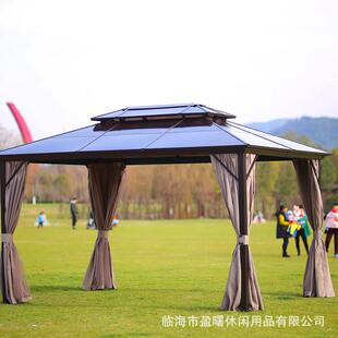 双顶豪华遮阳棚镀锌棚庭院别墅汽车雨棚罗马帐篷欧式棚