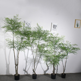 热销仿真兰天竹人造假杷子蓝天竹假南烛红木兰竹红绿竺竹假天竹南