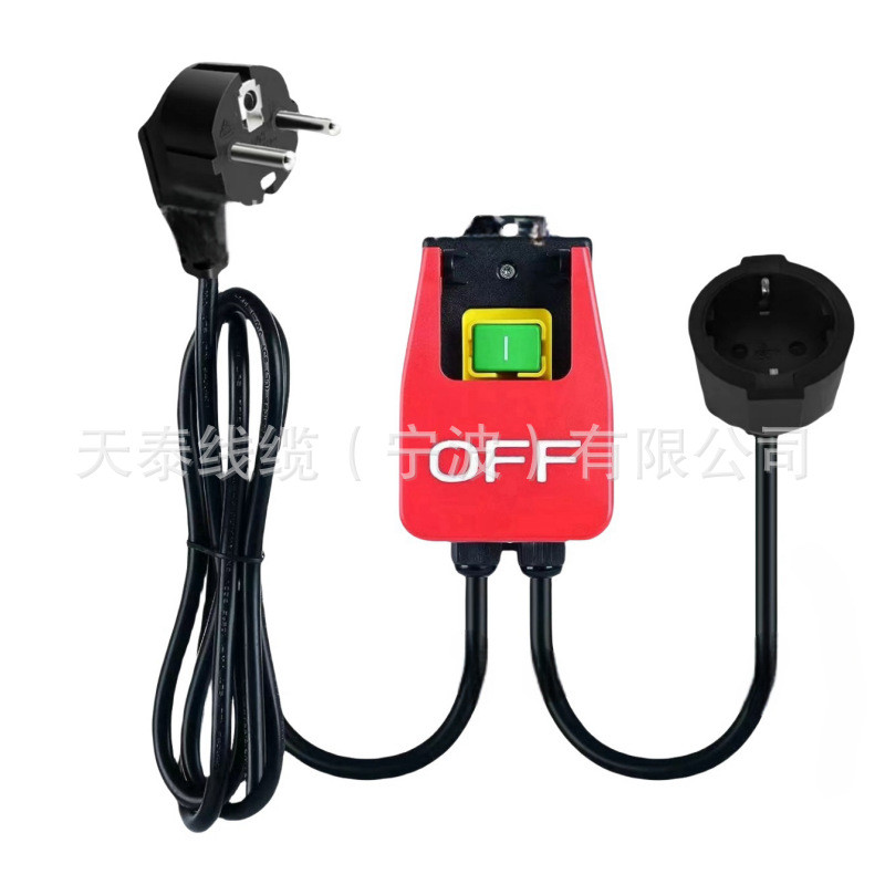 供应kjd17b电磁开关欧规/德式120v勇士带急停安全带线按钮带后盖