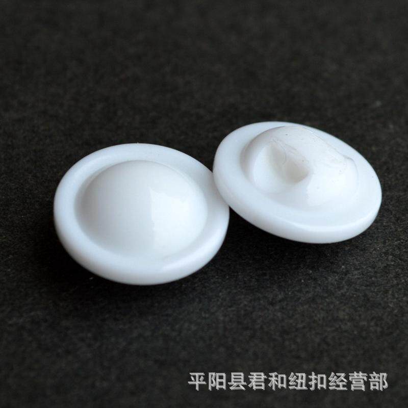 君和diy树脂白色黑色常规珠光面包扣馒头扣蘑菇纽扣现货辅料
