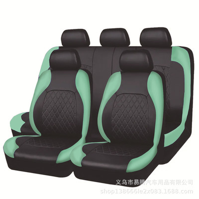 通用汽车座椅套单线菱格绗绣括号皮pu皮革人造皮革外贸中东欧