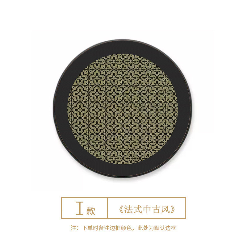 法式中古风复古小众艺术客厅装饰画餐厅圆形卧室床头挂画主卧房间图片