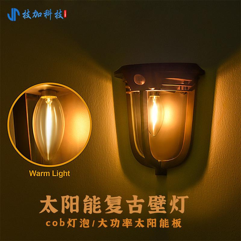 【爆款】305led太阳能三头防水壁灯户外庭院车库墙壁照明灯