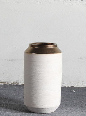 景德镇陶瓷花瓶摆设大客厅干花花瓶摆件轻奢北欧白色现代简约落地