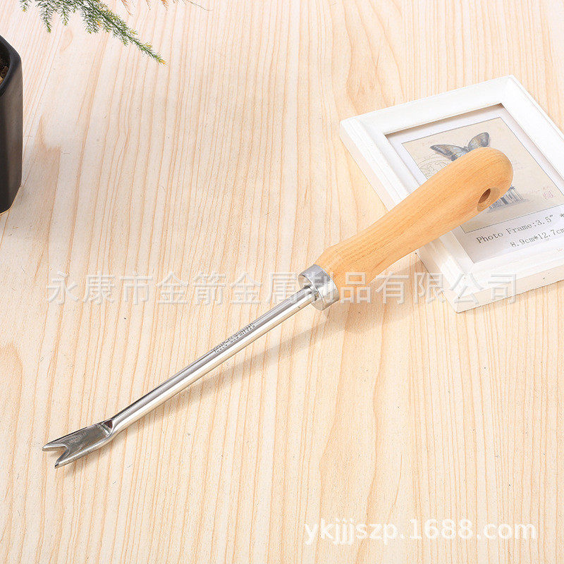 厂家园林工具套装不锈钢木柄花园用具园艺铲土除草铲子儿童用批发