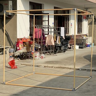 新款遮阳棚庭院茶寮帐篷蚊帐支架户外便携框架别墅打卡室直销