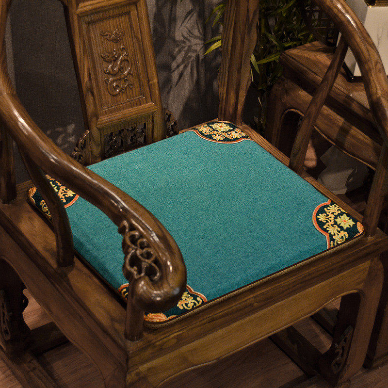 444z批发中式椅垫靠垫太师椅餐桌一体圈椅茶椅子套红木沙发坐垫座
