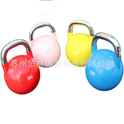 热销全钢竞赛烤漆壶铃钢制竞技厂家kettlebell
