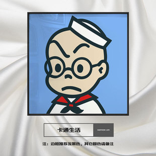 治愈多巴胺系餐厅客厅沙发挂画原田治儿童房装 画 饰画卡通组合版